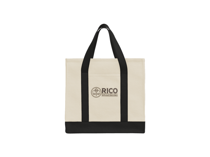 Cotton Canvas Two-Tone Tote